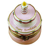 Birthday Cake w Pink Candle Limoges Box - Limoges Box Boutique