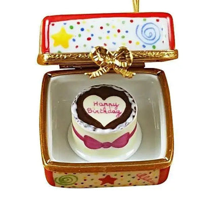 Birthday Cake with Balloons and Confetti Limoges Box - Limoges Box Boutique