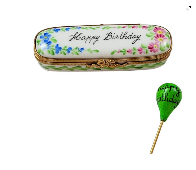 OBLONG HAPPY BIRTHDAY BOX WITH BALLOON.