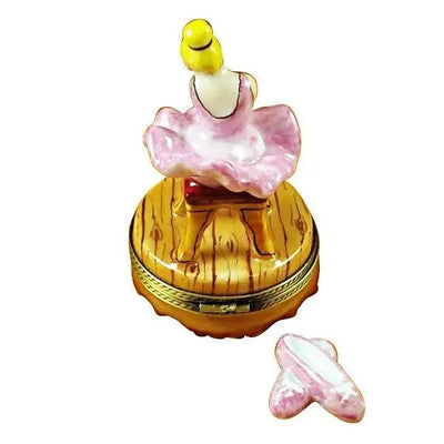 Blond Hair Ballerina with Toe Shoes Limoges Box - Limoges Box Boutique