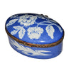Blue Floral Elegance Box Porcelain Limoges traditional French Trinket Box