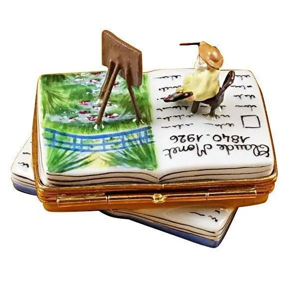 Book Monet - Water Lilies Porcelain Limoges art france French Trinket Box