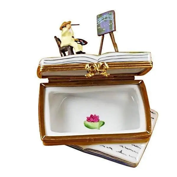 Book Monet - Water Lilies Porcelain Limoges art france French Trinket Box