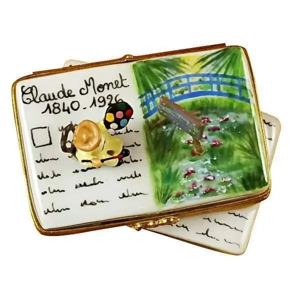 Book Monet - Water Lilies Porcelain Limoges art france French Trinket Box