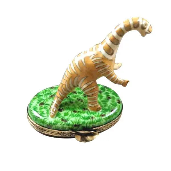 Brachiosaurus Long Neck, Long Tail Dinosaur Porcelain Limoges wild animals French Trinket Box