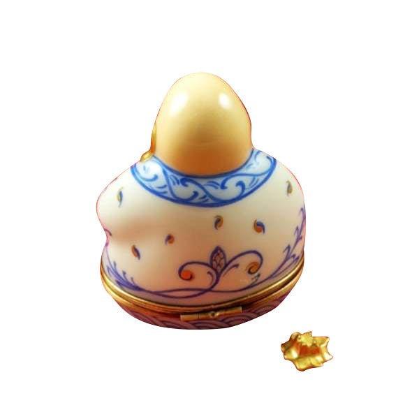 Buddha with Removable Gold Lotus Porcelain Limoges religious spiritual travel myth French Trinket Box