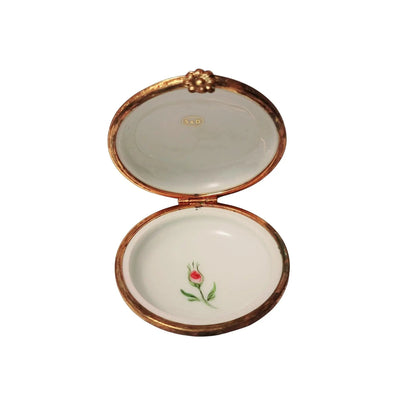 Burgandy Round w Dove Limoges Box Figurine - Limoges Box Boutique