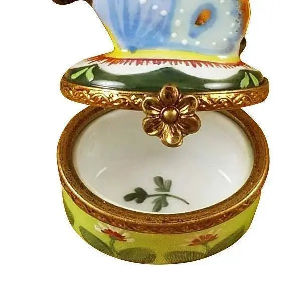 Butterfly Blue Gold Limoges Box for Collectors