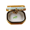 Butterfly Octagon Porcelain Limoges Butterfly French Trinket Box