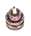 A beautifully hand-painted 39 Again Birthday Cake Limoges Box porcelain figurine