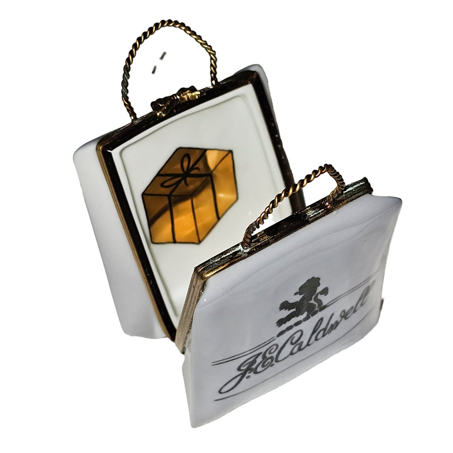 Caldwell Luxury Shopping Bag Porcelain Limoges traditional French Trinket Box