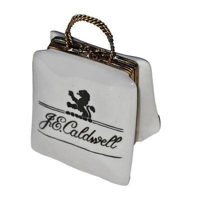 Caldwell Luxury Shopping Bag Porcelain Limoges traditional French Trinket Box