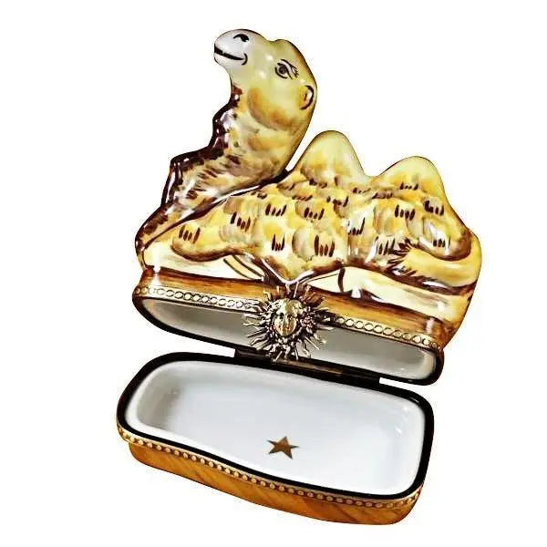 Camel Porcelain Limoges nativity wild animals French Trinket Box