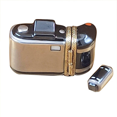 Camera with Removable Film Porcelain Limoges beach travel French Trinket Box