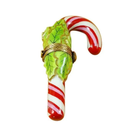 Candy Cane Christmas Porcelain Limoges xmas theme French Trinket Box