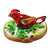Cardinal Spring Porcelain Limoges bird French Trinket Box