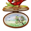 Cardinal Spring Porcelain Limoges bird French Trinket Box