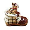 Cat in Burberry Boot Limoges Box - Limoges Box Boutique