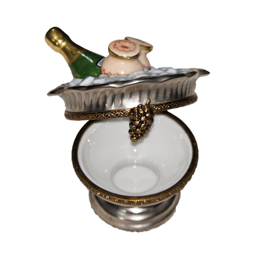 Champagne Celebration Limoges Box Porcelain Limoges wine spirit French Trinket Box