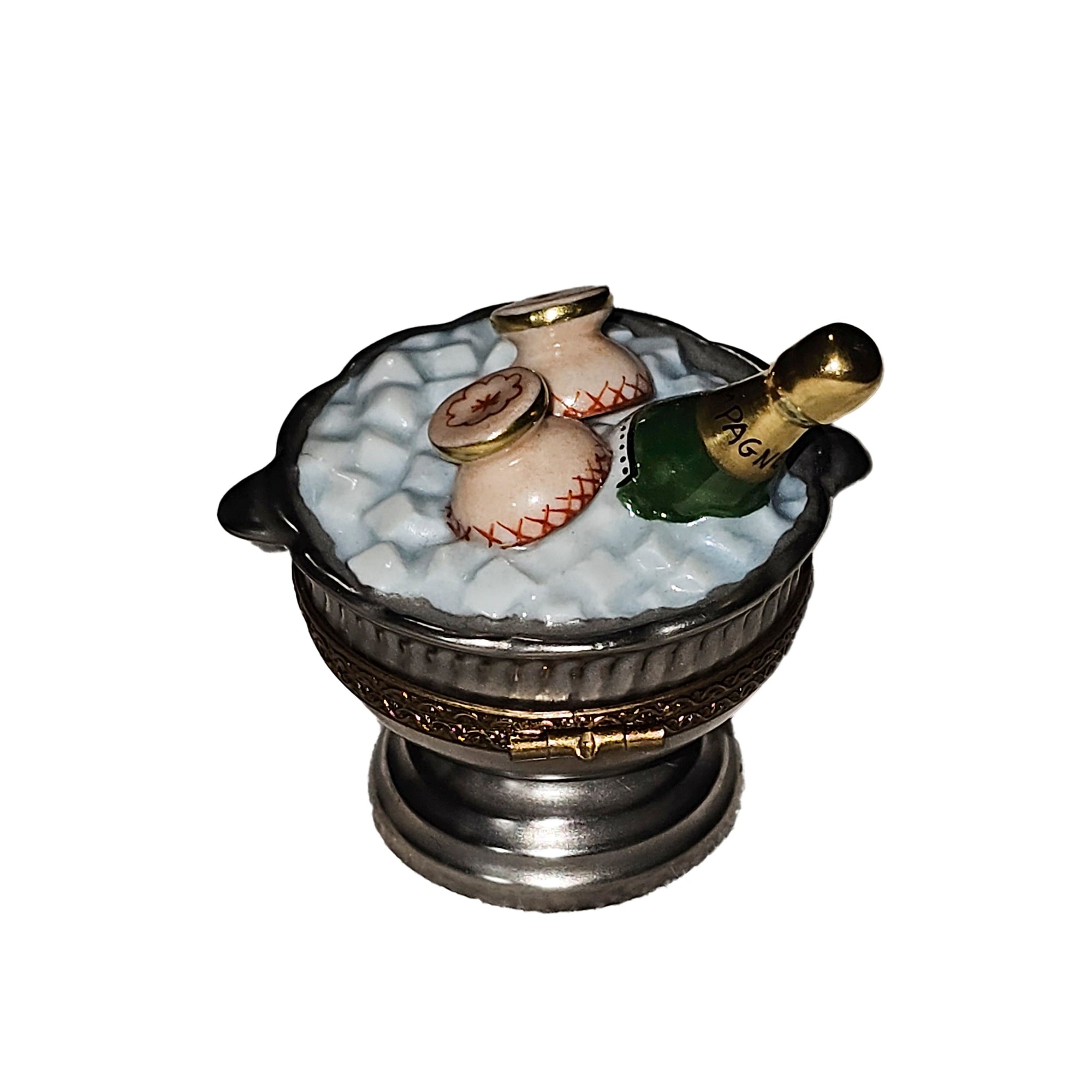 Champagne Celebration Limoges Box Porcelain Limoges wine spirit French Trinket Box