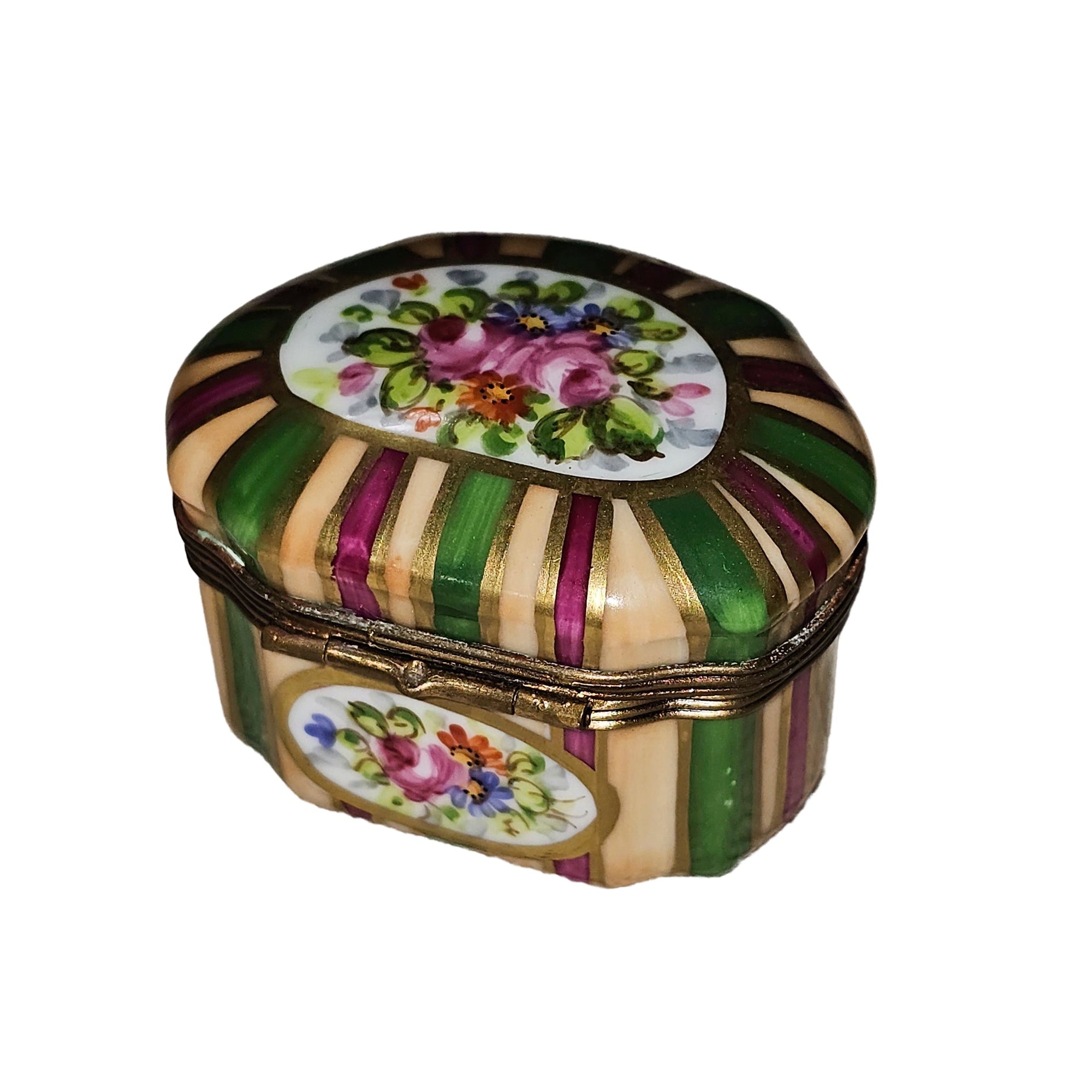 Charming Floral Limoges Box Porcelain Limoges traditional French Trinket Box