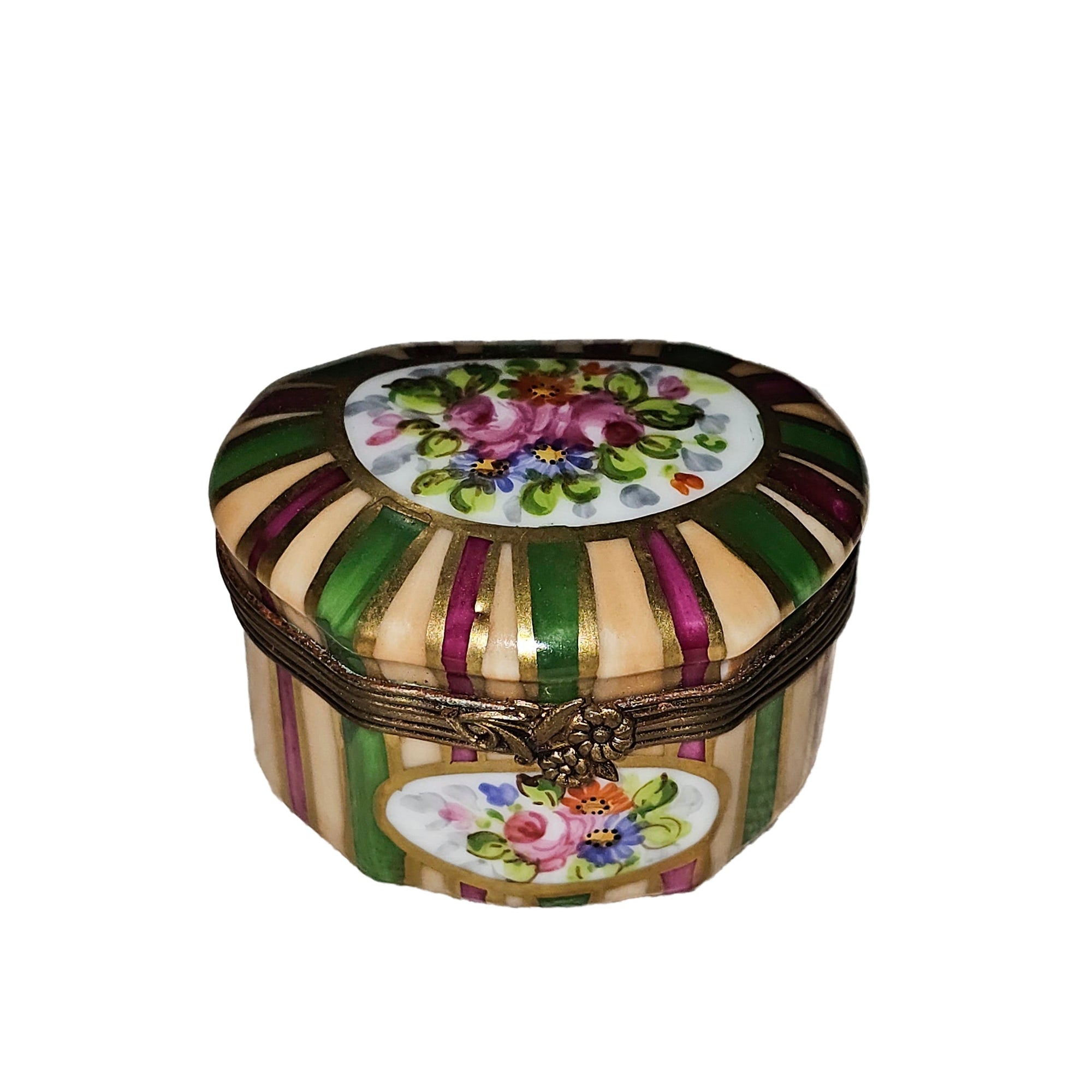 Charming Floral Limoges Box Porcelain Limoges traditional French Trinket Box