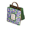 Charming Lilac Shopping Bag Box Porcelain Limoges bag purse French Trinket Box