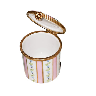 Charming Pink Floral Limoges Box Porcelain Limoges traditional French Trinket Box