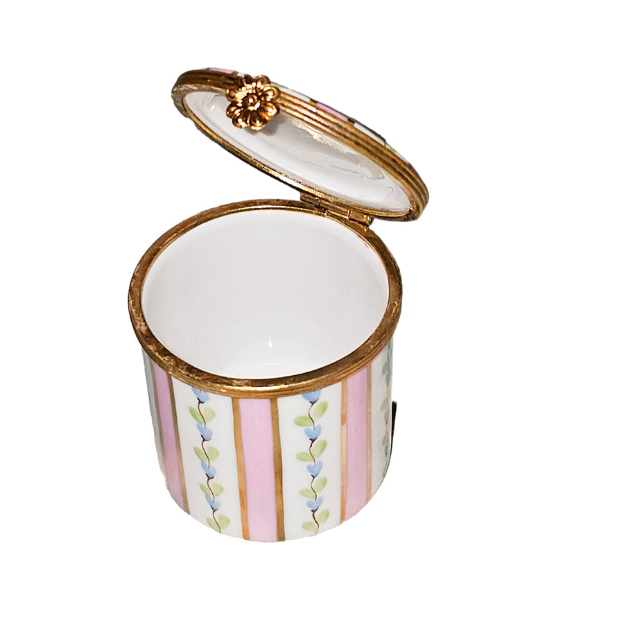 Charming Pink Floral Limoges Box Porcelain Limoges traditional French Trinket Box