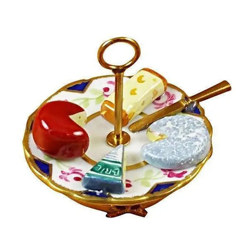 Cheese Plate Porcelain Limoges Food French Trinket Box
