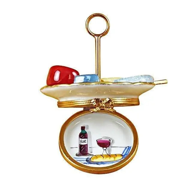 Cheese Plate Porcelain Limoges Food French Trinket Box