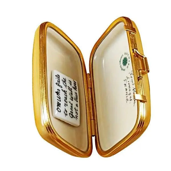 China Suitcase Porcelain Limoges Bag travel French Trinket Box