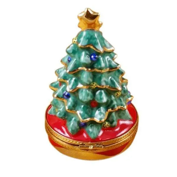Christmas Tree with Gifts Porcelain Limoges Christmas Tree French Trinket Box