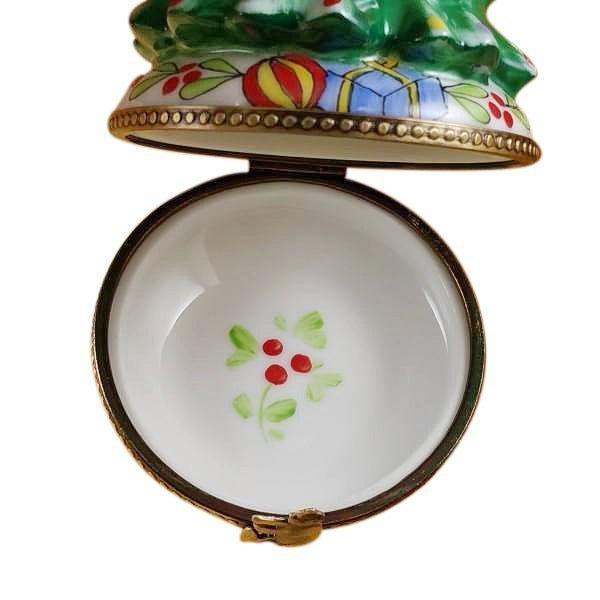 Christmas Tree with Star Porcelain Limoges Christmas Tree French Trinket Box