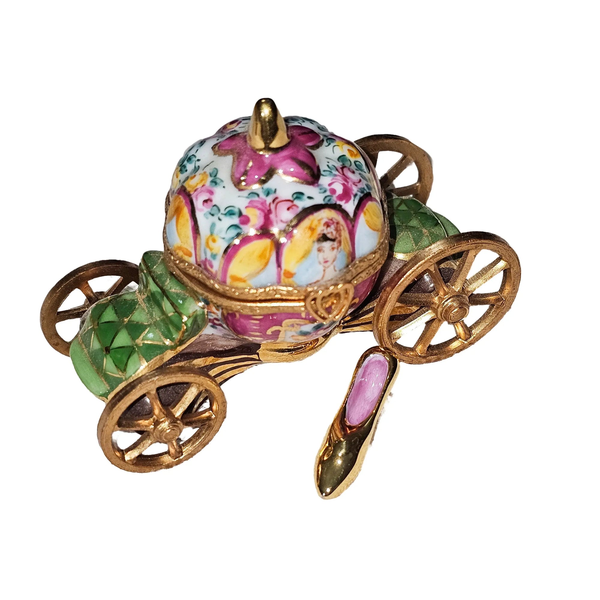 Cinderella Coach Limoges Box Porcelain Limoges kids book fairy French Trinket Box