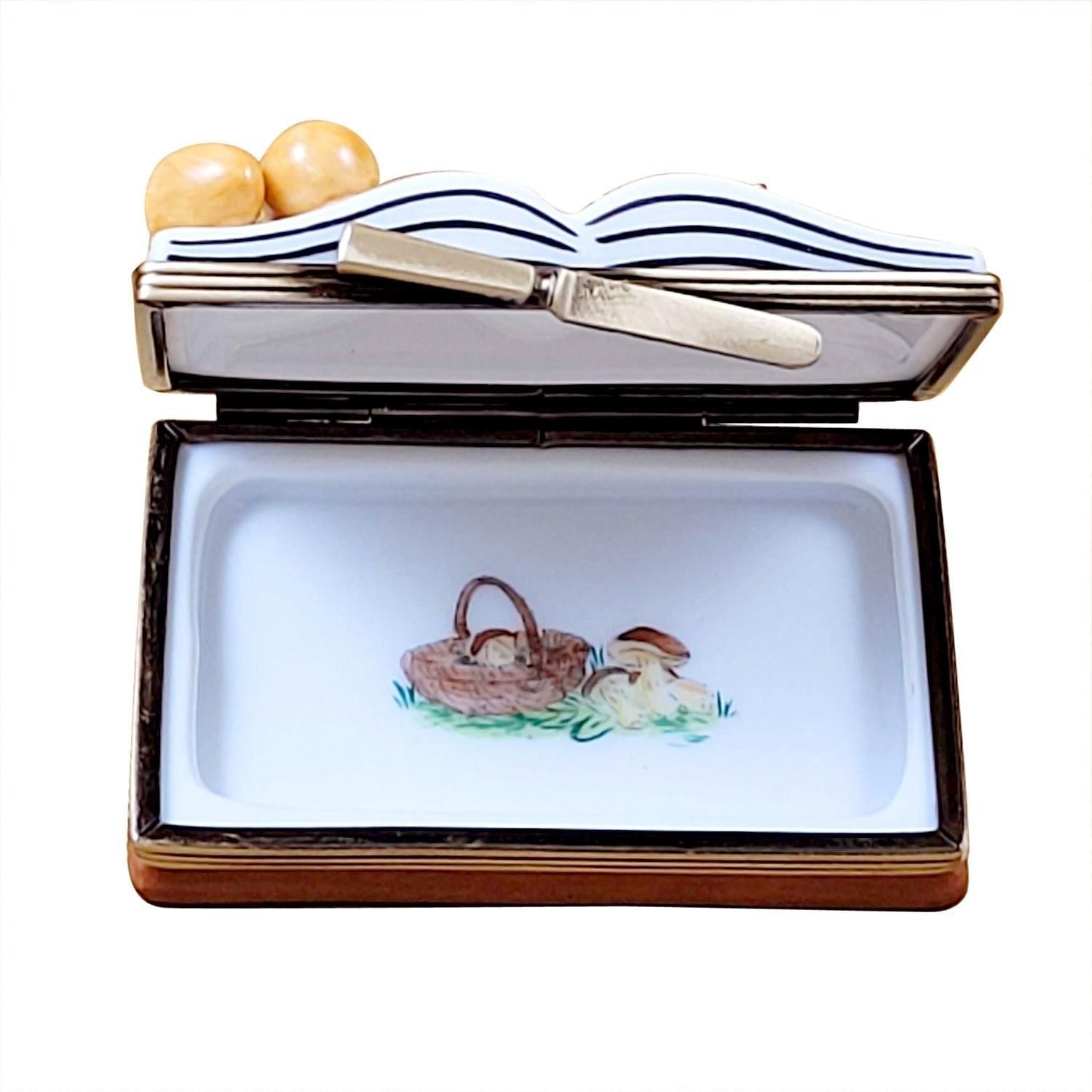 Cookbook - Omelet Porcelain Limoges Food Home Book French Trinket Box
