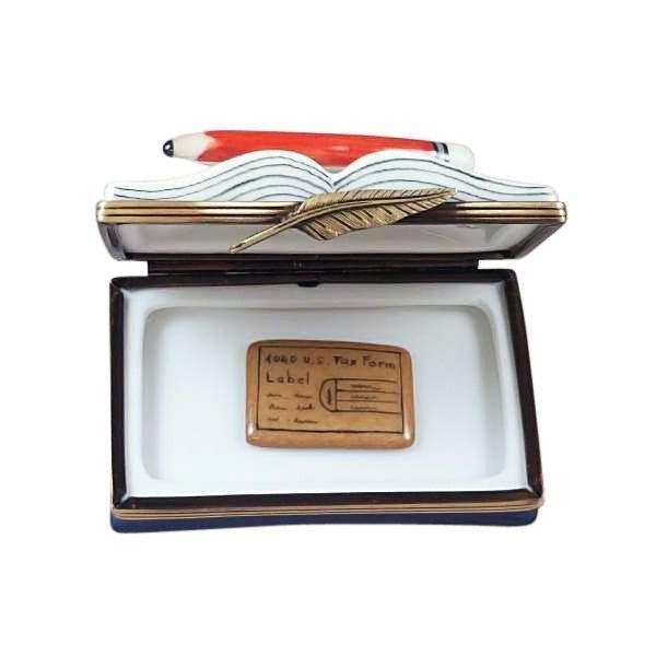 CPA Book Accountant Porcelain Limoges professional graduation French Trinket Box