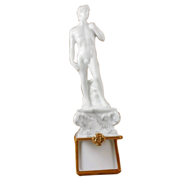 David Statue 7" Porcelain Limoges World Travel Fine Art French Trinket Box