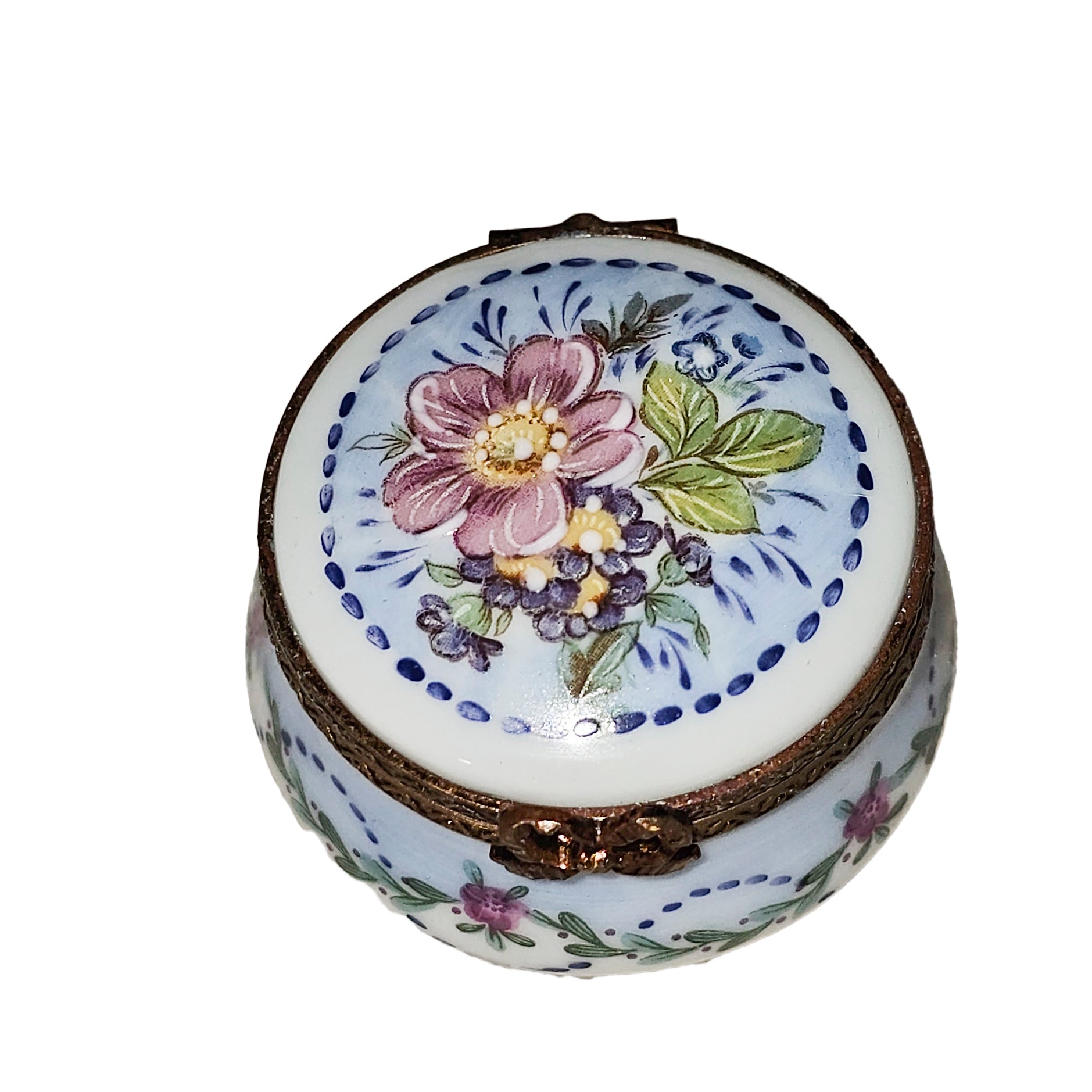 Delicate Floral Limoges Box Porcelain Limoges traditional French Trinket Box
