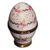 Delicate Pink Floral Egg Box Porcelain Limoges egg French Trinket Box