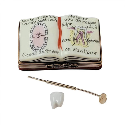 Dentistry Book Porcelain Limoges Professional French Trinket Box