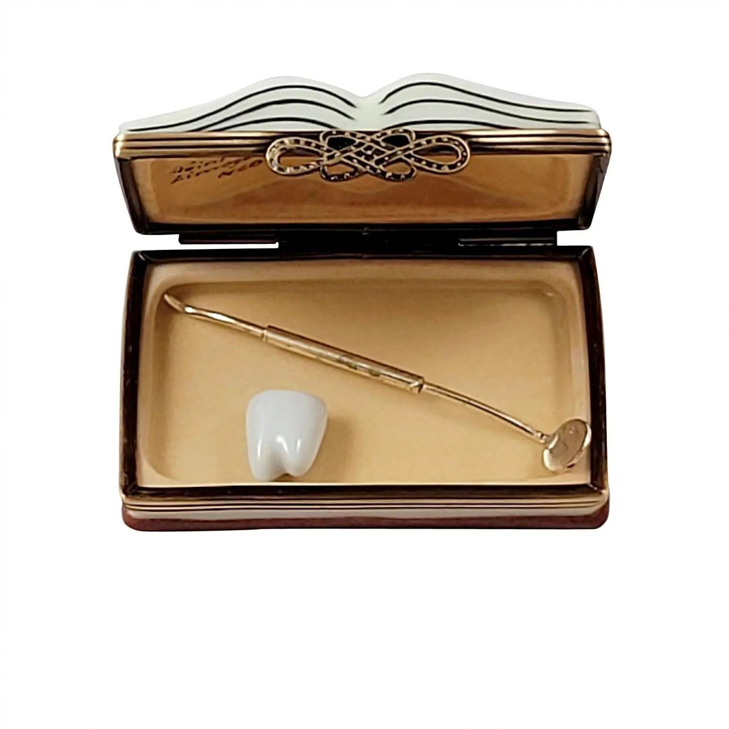 Dentistry Book Porcelain Limoges Professional French Trinket Box