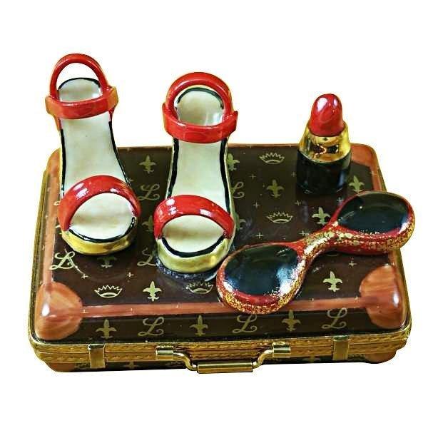 Designer Lv Case with Accessories Porcelain Limoges purse fashion bag French Trinket Box