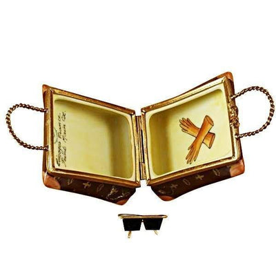 Designer Shopping Bag Porcelain Limoges Limoges Box Purse fashion bag French Trinket Box