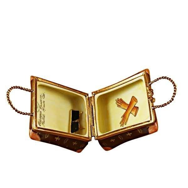 Designer Shopping Bag Porcelain Limoges Limoges Box Purse fashion bag French Trinket Box