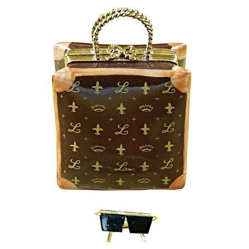 Designer Shopping Bag Porcelain Limoges Limoges Box Purse fashion bag French Trinket Box