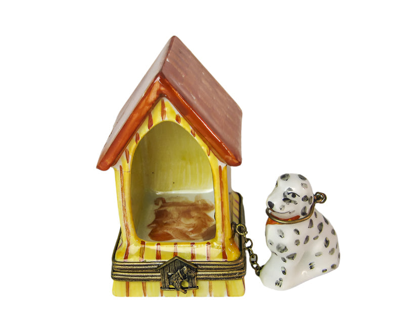 Dalmatian Dog House for Dog Lovers Porcelain Limoges dog French Trinket Box