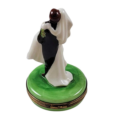 Bride and Groom Limoges Box back