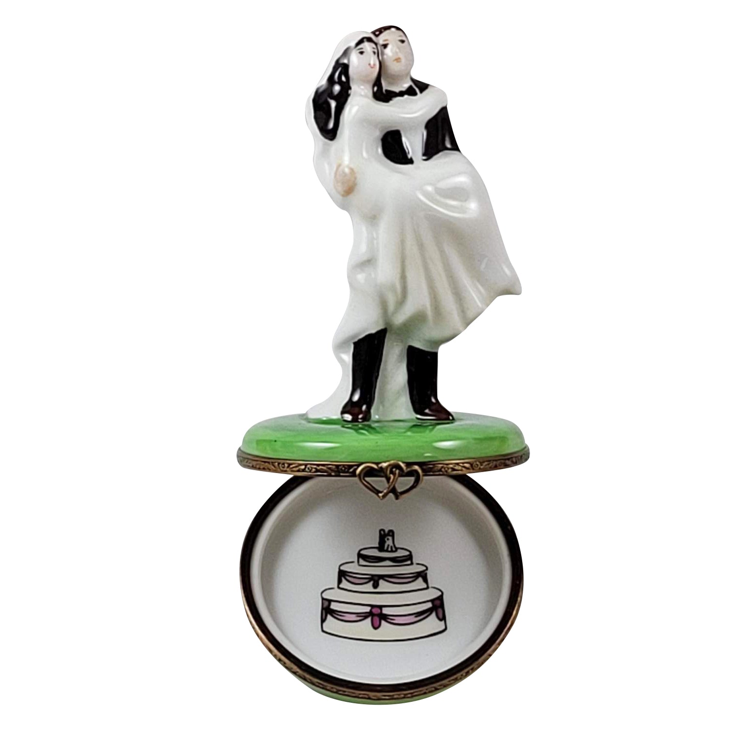 Bride and Groom Limoges Box inside