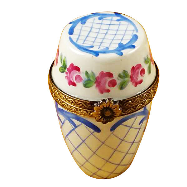 Tall Blue and White Limoges Box